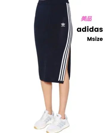 adidas 오리지널 니트 타이트 스커트 네이비 M 사이즈