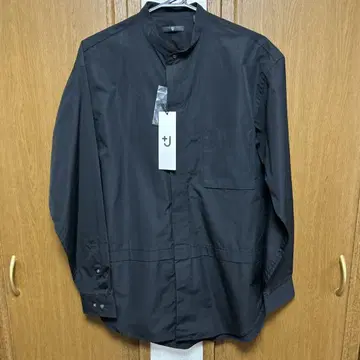 UNIQLO +J 새상품 수피마 코튼 오버 사이즈 스탠드 카라 셔츠