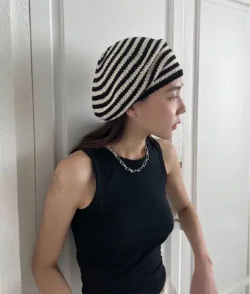 Didot.showroom 코튼 보더 베레모