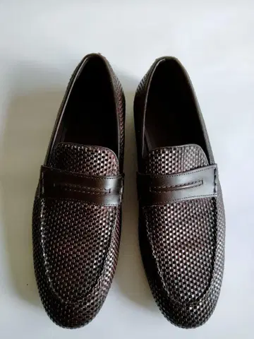새상품 ZARA 메쉬 로퍼 43 브라운 27cm