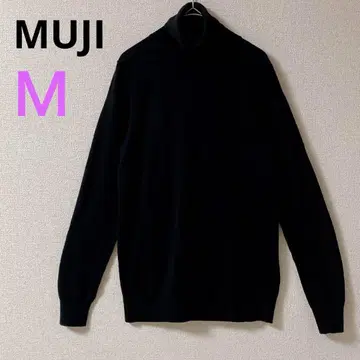 [ MUJI ] 무인양품 블랙 터틀넥 니트 M