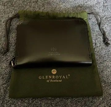 Glenroyal 블랙 라운드 지퍼 반지갑