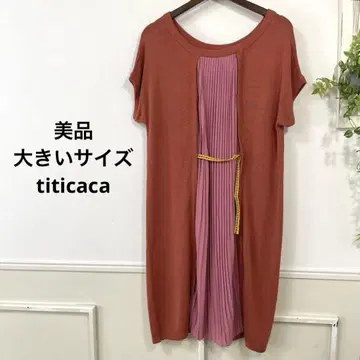 새상품급 빅 사이즈 titicaca 티티카카 플리츠