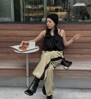efu 에프 사이드라인 나일론 팬츠 베이지