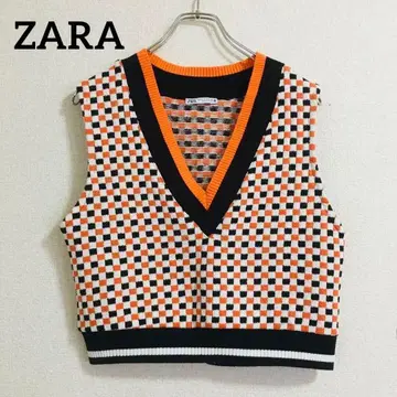 ZARA 니트 [ S ] 체크 자라 베스트