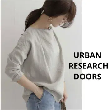 URBAN RESEARCH DOORS 린넨 2WAY 드레이프 블라우스