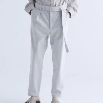 CULLNI 벨트 턱 데님 팬츠