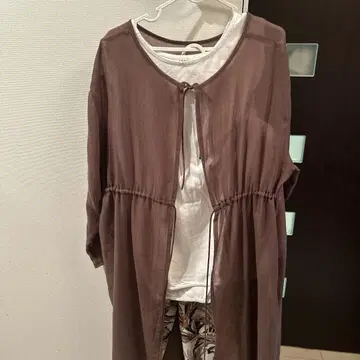 브라운 가디건 꽃무늬 팬츠 렙심