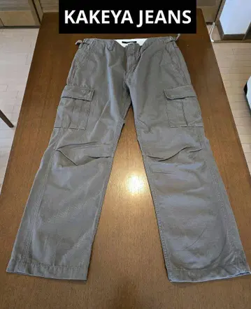 KAKEYA JEANS 헤링본 카고 팬츠 차콜 사이즈 03