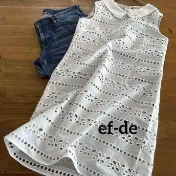 택 포함 새상품 에프데 ef-de 자수 튜닉