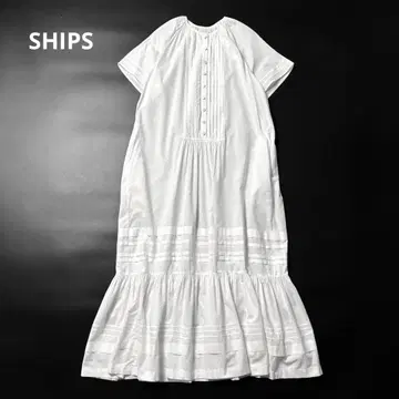 SHIPS 쉽스 코튼 100% 핀턱 티어드 원피스