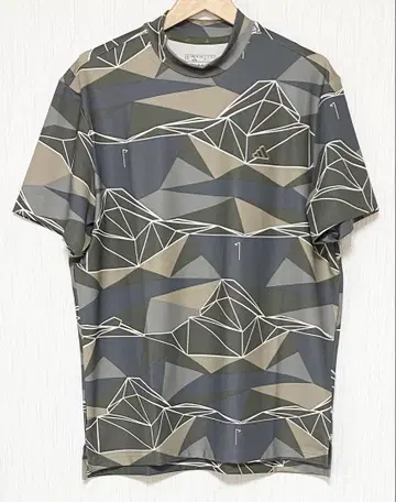 새상품 adidas 지오메트릭 모크넥 반팔 스트레치 셔츠 XL