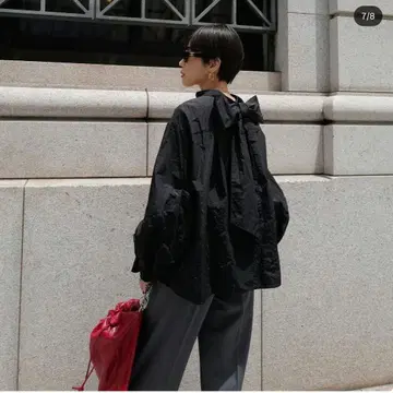 machatt 메모리 하이넥 리본 블라우스 2023 AW 마차트