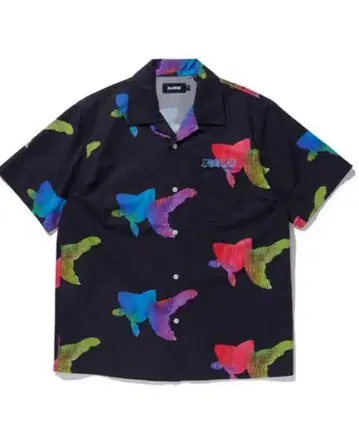 XLARGE 물고기 프린트 반팔 셔츠