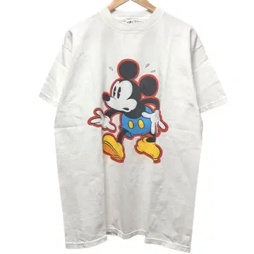 90s 파란 빵 미키 티셔츠 XL