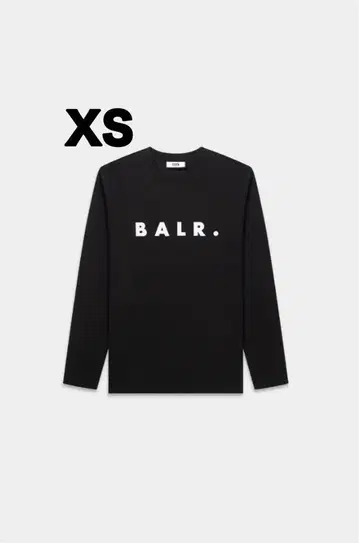 BALR. 일본 한정 와이드 로고 레귤러 핏 긴팔 티셔츠 제트 블랙