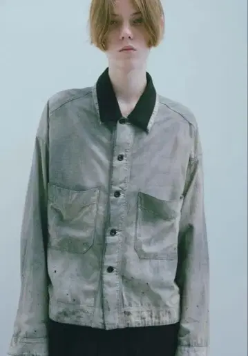 25SS ANCELLM CHAMBRAY SHIRT JACKET BLACK