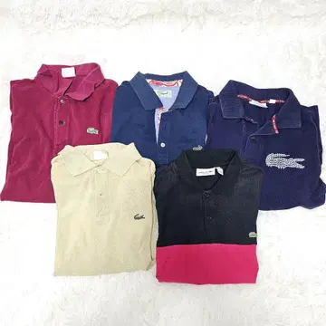 LACOSTE 크로커다일 피케 셔츠 5장 묶음 판매 [Free]