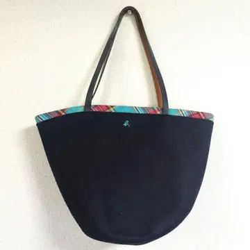 아녜스베 보야주 펠트 체크 토트백