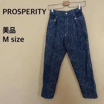 [ 새상품급 ] PROSPERITY/꽃무늬 데님 팬츠/청바지/롱팬츠/블루