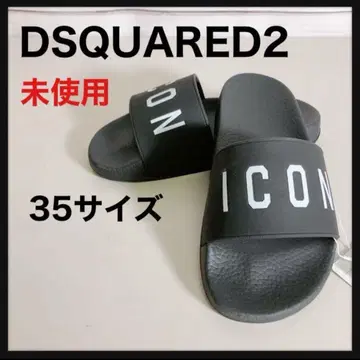 [새상품] Dsquared2 디스퀘어드 플랫 샌들 블랙