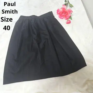 [인기 멋쟁이 Paul Smith] 블랙 개더 스커트 사이즈 40