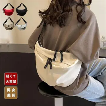 숄더백 여성용 사선 나일론 덕질 빅 초승달백