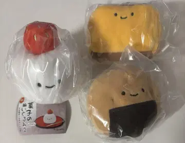 화과자 봉제 인형 2 딸기 모찌 카스테라 오센베이 닛코리노 가챠가챠