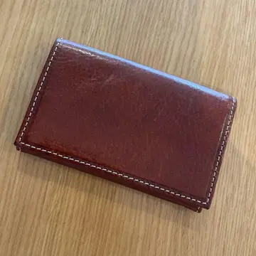 미사용 새상품 PRARIE 가죽 명함지갑 브라운