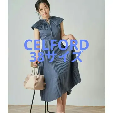 CELFORD 셀포드 플리츠 2way 롱 원피스 플리츠 옷깃