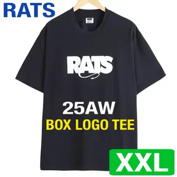 [ XXL ] RATS 25AW BOX LOGO TEE 블랙 새상품