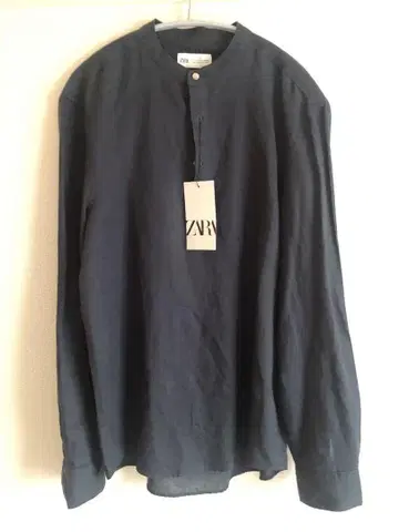 새상품 ZARA 네이비 긴팔 셔츠
