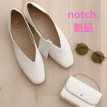 notch 화이트 플랫슈즈 새상품 23cm 봄/여름 인기