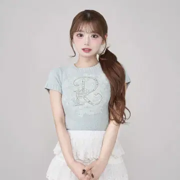 Darich DR 비쥬 플라워 니트탑