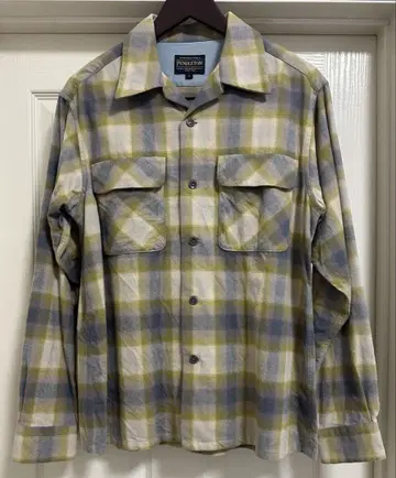 [새상품급] PENDLETON 오픈 카라 옴브레 체크 셔츠 좋은 배색