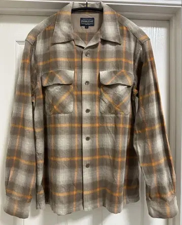 [새상품급] PENDLETON 오픈 카라 옴브레 체크 셔츠 좋은 배색