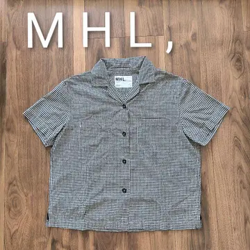 [새상품급] MHL 깅엄 체크 반팔 셔츠
