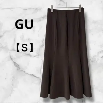 145 지유 플레어 스커트 머메이드 스커트 브라운 예쁜 S
