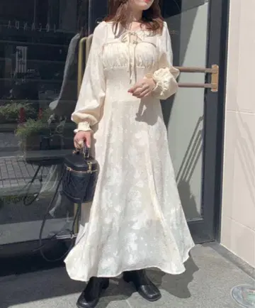 [새상품급] 데콜테 오픈 원피스