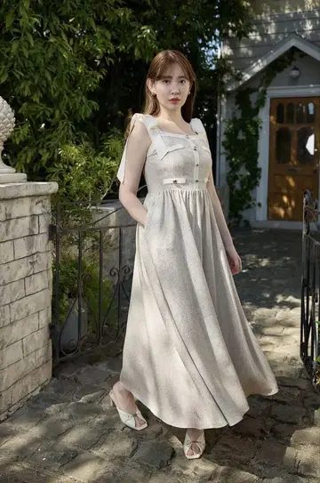 herlipto Verona 트위드 롱 드레스
