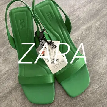 ZARA 샌들 뮬 그린 사이즈 38