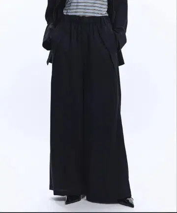 울 조젯 릴랙스 팬츠