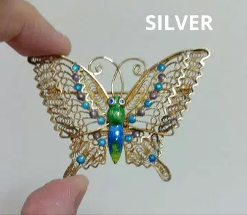칠보 필리그리 나비 SILVER 브로치