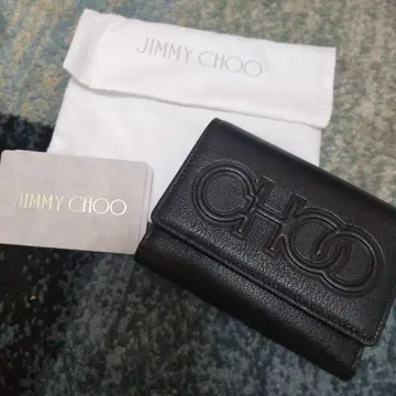 JIMMY CHOO 3단 폴더형 지갑 블랙
