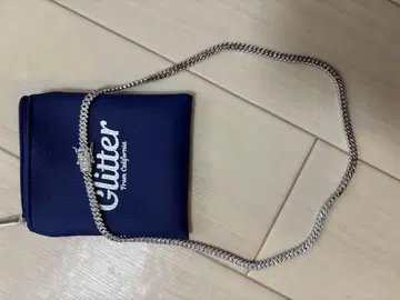 Glitter 실버 목걸이 파우치 포함