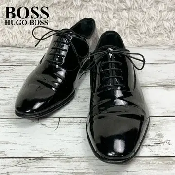 [새상품급] HUGO BOSS 드레스 슈즈 에나멜 블랙 비즈니스 슈즈
