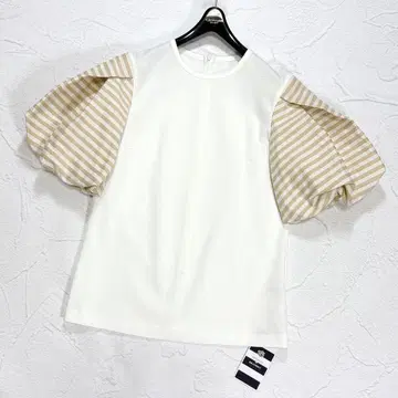 택 포함 보더스 앳 발코니 PUFF SLEEVE TEE 셔츠