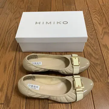 히미코 버클 스니커즈 펌프스 베이지 25.5cm