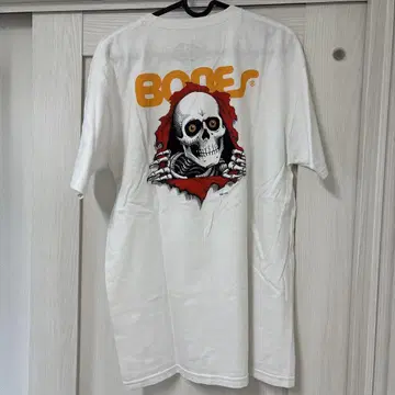 복각 POWELL 파웰 BONES 엿보기 BONES 티셔츠 화이트 L