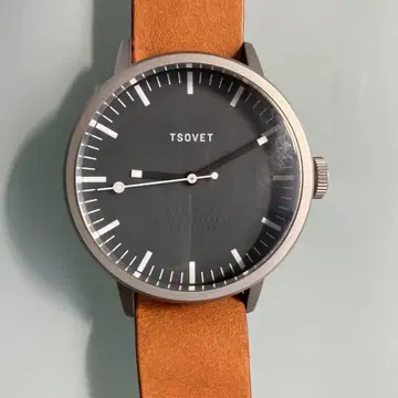 TSOVET 아날로그 손목시계 블랙/브라운